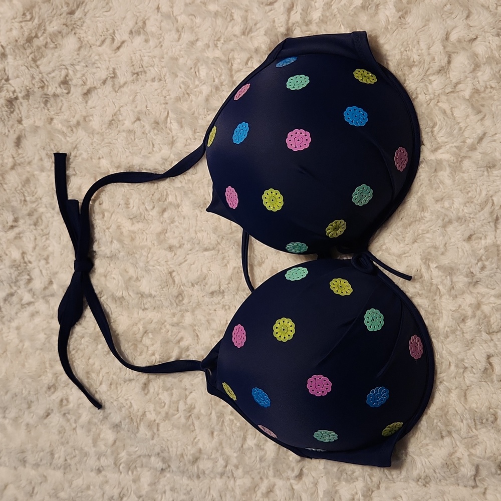 Victoria's Secret Navy Polka Dot Bikini Top